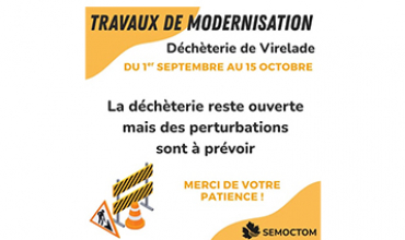 Travaux à la déchèterie de Virelade