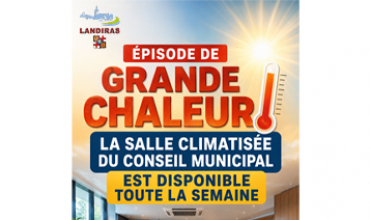 Episode de grande chaleur : Salle climatisée à disposition