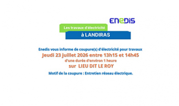 Coupure(s) d&rsquo;électricité pour travaux