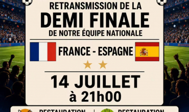 La Fraternelle – Retransmission FRANCE-ESPAGNE | 1/2 Finale Coupe du Monde 2026