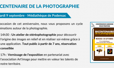 BICENTENAIRE DE LA PHOTOGRAPHIE