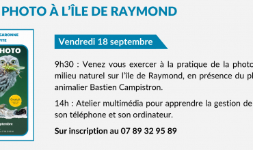 SORTIE PHOTO À L’ÎLE DE RAYMOND